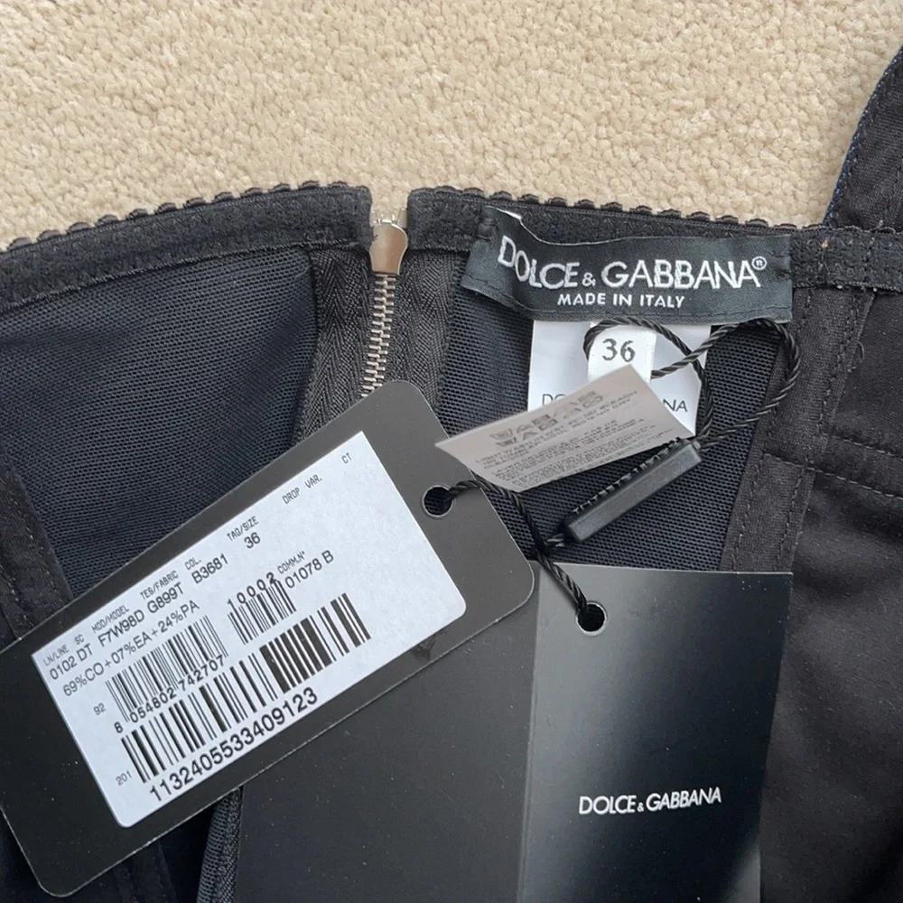 Dolce and Gabbana cropped denim corset top - Picture 8 of 8